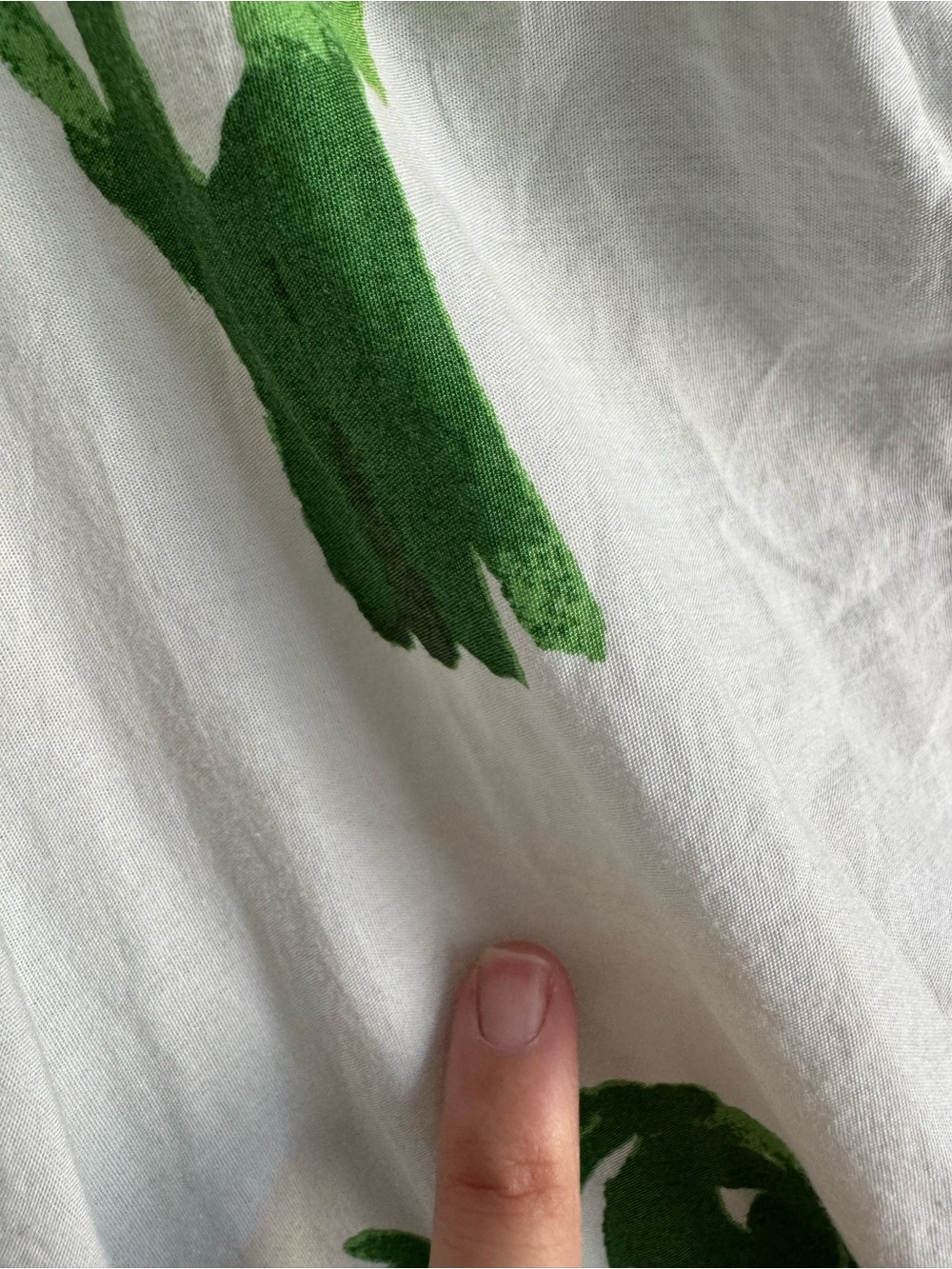 Anthropologie The Somerset Maxi Dress Green & White Parrot Print Tiered Sz: M - Picture 6 of 10